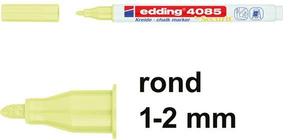 Edding 4085 krijtstift pastelgeel (1 - 2 mm rond)