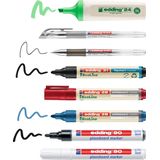 Edding 8 Let´s go presenting set 4-BTWPRES Whiteboardmarkerset Zwart, Wit, Blauw, Rood, Zilver 8 stuk(s)