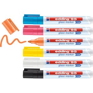 edding 95 Glasboardmarker farbsortiert 1,0 - 5,0 mm, 6 St.