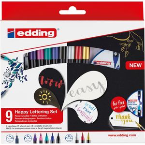 Brushpen edding 1340 happy lettering starter set 9+2