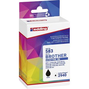 Edding - Inktcartridge - Compatibel Zwart - Vervangt Brother LC-3219XLBK