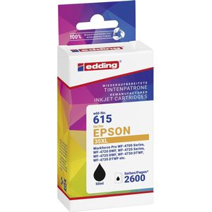 Edding - EDD-615 - Inktcartridge - Zwart - Compatibel met EPSON 35XL / T3591XL