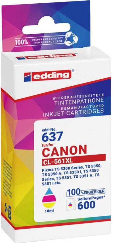 Edding - Inktcartridge - Compatibel Combipack - Cyaan, Magenta, Geel