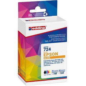 Edding - Inktcartridge - Compatibel Combipack - Zwart, Cyaan, Magenta, Geel