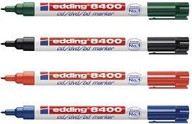 Edding - 8400 - Marker - Geassorteerde Kleuren - 0,5 - 1,0 mm - 4 St.