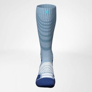 Bauerfeind Sports Womens Outdoor Merino Compression Socks Compressiesokken (Dames |blauw/grijs)