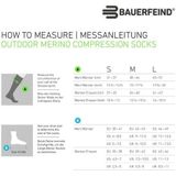 Bauerfeind - Outdoor Merino - Compressiekousen - Ocean Blauw - 1 Paar