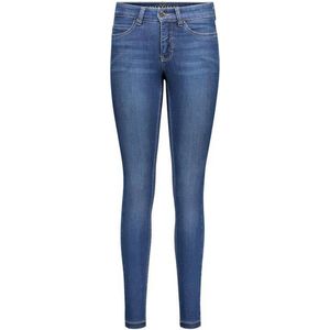 Jeans - Blue Rinsed - Hoog-Elastische Kwaliteit - Riemlussen, Patches, Achterzakken