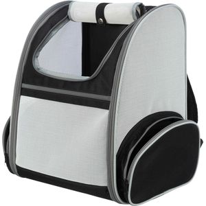 Trixie - Hondentas - Rugtas Chloe - Lichtgrijs / Zwart - 39X27X43 CM