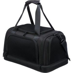 Trixie Vliegtuigtas - Zwart - 44x28x25 cm - tot 7 kg - Kleine Kattenrassen