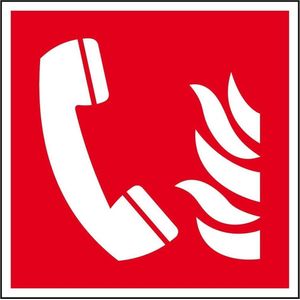 Alarmtelefoon bord - kunststof - F006 200 x 200 mm