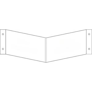 Blanco panorama bord - kunststof - te beplakken met eigen sticker 400 x 200 mm