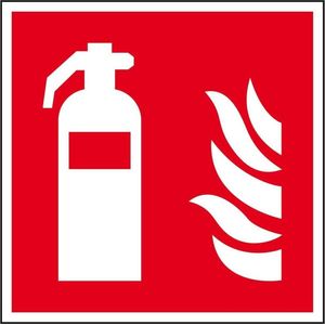 Brandblusser sticker - ISO 7010 - F001 100 x 100 mm