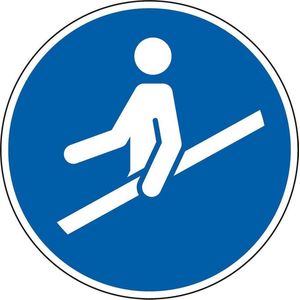 Trapleuning gebruiken bord - kunststof - M012 200 mm
