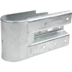 Kopstuk voor stalen vangrail type B links