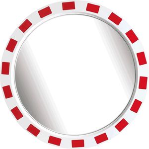 Verkeersspiegel rond - rood wit - reflecterend Ø 800 mm