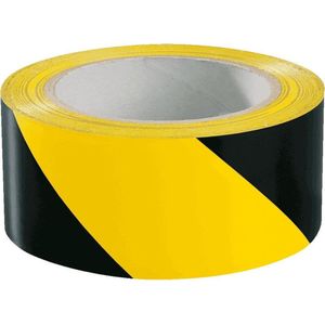 Markeringstape met laminaat - zelfklevende folie - 2 rollen - geel zwart breedte 100 mm