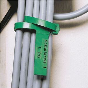 Kabelbinders met label - kunststof - 200 stuks 9 x 170 mm Geel