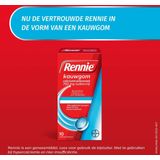 Rennie Kauwgom Calciumcarbonaat 750mg Suikervrij 10 stuks