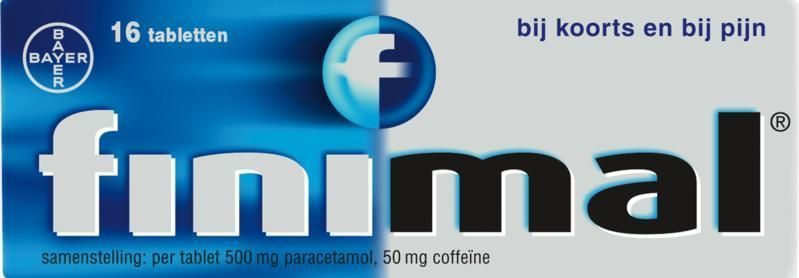 Finimal - Paracetamol 500mg - Coffeine 50mg - 16 Stuks