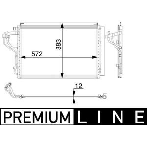 Condensor, Airconditioning Hyundai, Kia Mahle Ac 55 000p