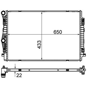 Radiateur Audi, Seat, Skoda, Volkswagen Mahle Cr 2055 000s