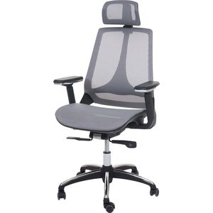 Bureaustoel MCW-A59, bureaustoel, schuiffunctie stof/textiel ISO9001 ~ grijs/grijs
