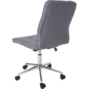 Bureaustoel MCW-K43, bureaustoel werkkruk bureaustoel, grijs textiel