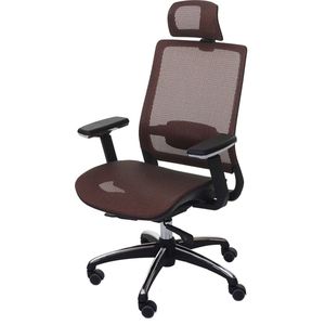 Bureaustoel MCW-A20, bureaustoel, ergonomische hoofdsteun stof/textiel ISO9001 ~ mandarijn