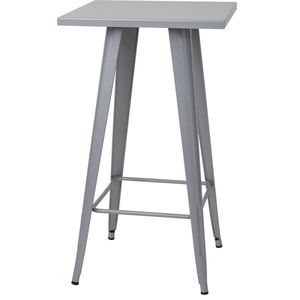 Hoge tafel MCW-A73, bistrotafel bartafel, metaal industrieel ontwerp 105x60x60cm ~ grijs