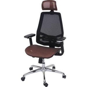 Bureaustoel MCW-A58, bureaustoel, schuiffunctie stof/textiel ISO9001 ~ mandarijn/zwart