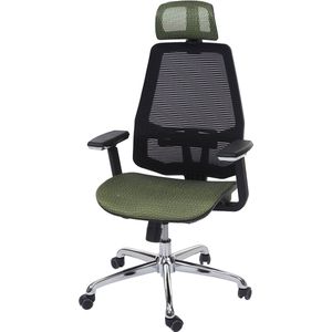 Bureaustoel MCW-A58, bureaustoel, schuiffunctie stof/textiel ISO9001 ~ groen/zwart