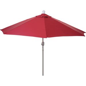 Parla halfronde parasol, balkonparasol, UV 50+ polyester/aluminium 3kg ~ 300cm bordeaux zonder voet