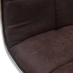 2er-Set Esszimmerstuhl MCW-C41, Stuhl Küchenstuhl, höhenverstellbar drehbar, Stoff/Textil MVG ~ vintage dunkelbraun