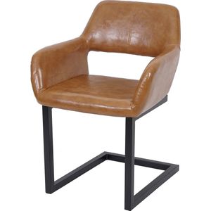 Set van 6 eetkamerstoelen MCW-A50 II, sledestoel keukenstoel retro jaren 50 design ~ kunstleer, imitatiesuède