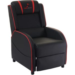 TV-fauteuil MCW-D68, MCW-Racer relaxfauteuil TV-fauteuil gaming fauteuil, kunstleer ~ zwart/rood