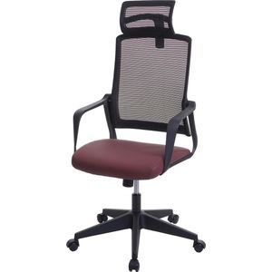 Bureaustoel MCW-J52, bureaustoel, ergonomische hoofdsteun, kunstleer ~ bordeaux-rood