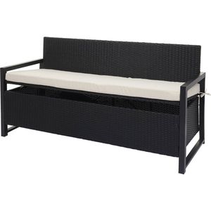 MCW Sitzbank MCW-F39-3, Staufach inkl. wasserabweisendem Bezug, Kissenbezug mit Reißverschluss