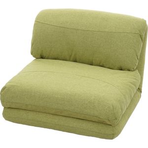 Fauteuilbed MCW-E68, slaapbank functionele fauteuil inklapbare fauteuil, stof/textiel ~ groen