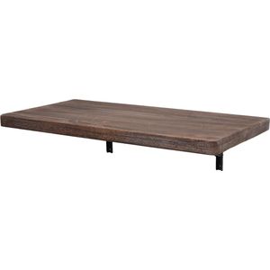 Wandtafel MCW-H48, wandklaptafel wandplank tafel, inklapbaar massief hout ~ 100x50cm shabby bruin