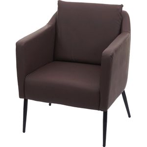 Lounge fauteuil MCW-H93a, fauteuil cocktail fauteuil relax ~ kunstleer bruin