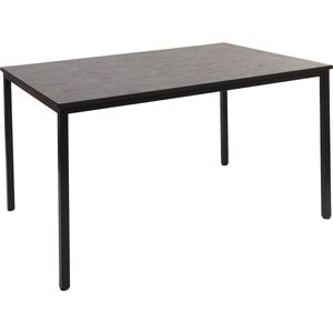 Braila bureau, vergadertafel bureautafel seminarietafel, 120x80cm MDF ~ zwarte eiken look