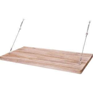 Wandtafel MCW-H48, wandklaptafel wandplank tafel met schoolbord, opvouwbaar massief hout ~ 120x60cm