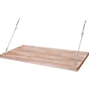 Wandtafel MCW-H48, wandklaptafel wandplank tafel met schoolbord, opvouwbaar massief hout ~ 100x50cm