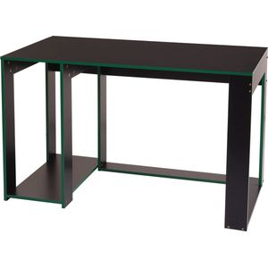 Bureau MCW-J26, computerbureau, bureau, 120x60x76cm ~ zwart-groen