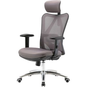 Bureaustoel MCW-J86, bureaustoel, ergonomisch, verstelbare lendensteun 150kg belastbaar ~ zonder voetsteun, grijs