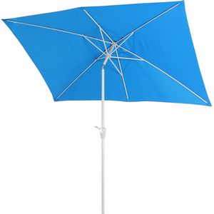 Parasol N23, tuinparasol, 2x3m rechthoekig kantelbaar, polyester/aluminium 4,5kg UV-bescherming 50+ ~ blauw