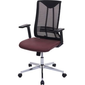 Bureaustoel MCW-J53, bureaustoel ergonomisch kunstleder ~ bordeaux-rood