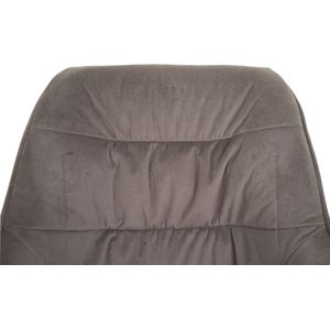 Eetkamerstoel MCW-K28, keukenstoel gestoffeerde stoel stoel met armleuningen, draaibaar, metaal ~ stof/textiel bruin