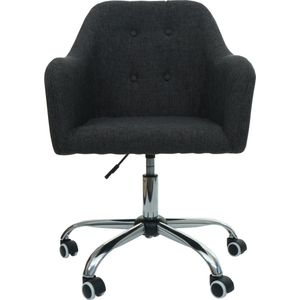 Bureaustoel MCW-L92, bureaustoel bureaustoel computerstoel bureaustoel met armleuning ~ stof/textiel donkergrijs